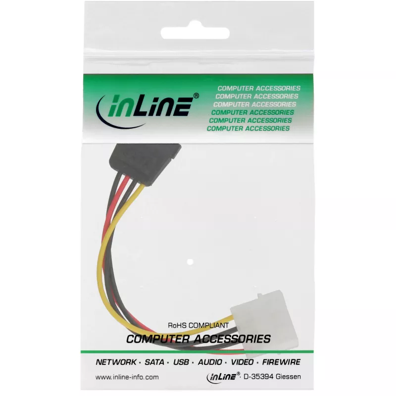 InLine SATA-Netzkabel 1x 5,25 Zoll / SATA 0,30 m