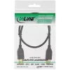 InLine USB 2.0 Kabel, AM/AM, schwarz, vergoldete Kontakte, 3m