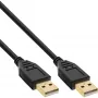 InLine USB 2.0 Kabel, AM/AM, schwarz, vergoldete Kontakte, 5m