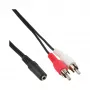 InLine Audiokabel 2x Cinch-Stecker / 3,5-mm-Stereo-Buchse 1 m