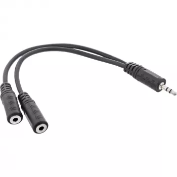 Y-Kabel 3,5-mm-Klinke Stecker auf 2x 3,5-mm-Klinke Buchse Stereo 5 m InLine 99300D
