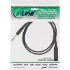 InLine Kopfhörer-Verlängerungskabel 6,3 mm Stereo M/F, vergoldet, schwarz, 1 m