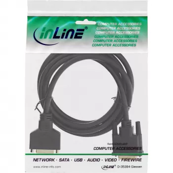 DVI-D-Kabel Premium 24+1 Stecker auf Buchse Dual Link vergoldet 3m InLine 17763P
