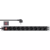 InLine 19 Zoll Steckdosenleiste, 9-fach Schutzkontakt, mit Schalter, 2m, schwarz
