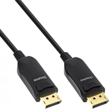InLine DisplayPort 1.4 AOC-Kabel, 8K4K, schwarz, 10m, 10 m, DisplayPort, DisplayPort, Stecker, Stecker, 7680 x 4320 Pixel