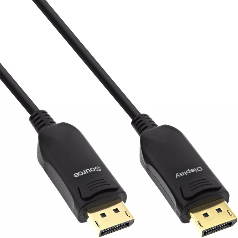 InLine DisplayPort 1.4 AOC-Kabel, 8K4K, schwarz, 25 m