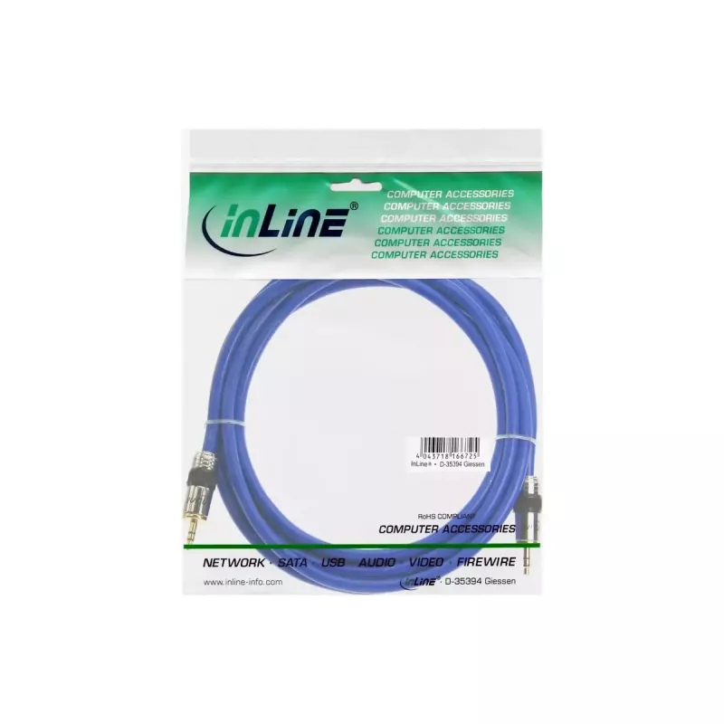 InLine Premium Audiokabel 3,5 mm Klinke Stecker / Stecker 10 m