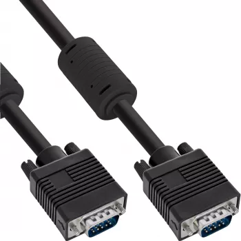 S-VGA-Kabel 15HD Stecker/Stecker schwarz 0,3m InLine 17803B