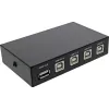 InLine USB 2.0 Switch manuell USB-A Gerät an 4 Computer kabelgebunden