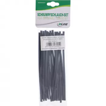 Schrumpfschlauch InLine 200 mm, Schrumpfverhältnis 4 mm zu 2 mm, 20 Stück, schwarz