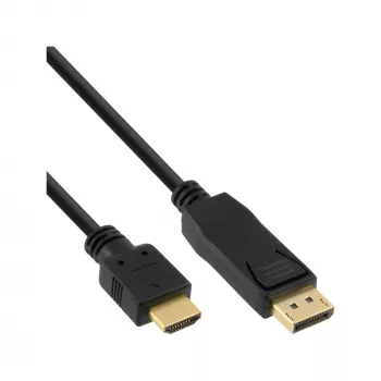 InLine 30 Stück Bulk-Pack DisplayPort auf HDMI Konverterkabel, schwarz, 2 m