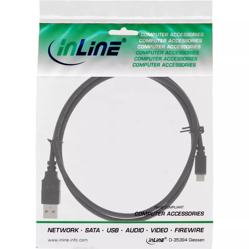 InLine Micro USB 2.0 Schnellladekabel USB Typ A Stecker / Micro-B Stecker, 2m