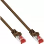 InLine Patchkabel S/FTP PiMF Cat.6 250MHz PVC Kupfer braun 15m