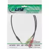 InLine Audio-Headset-Adapterkabel 3,5 mm Stecker 4-polig / 2x 3,5 mm, schwarz, 0,15 m