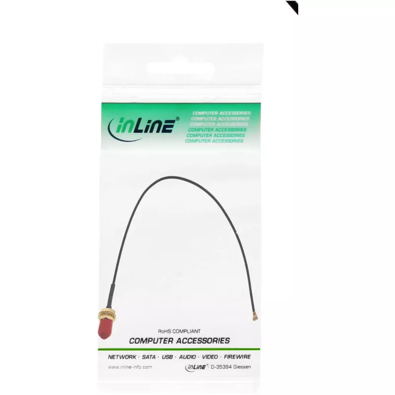 InLine WIFI Adapterkabel RP-SMA-Buchse auf U.FL-Stecker 20 cm