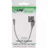 InLine USB 2.0-Kabel, Buchse A / Mini-5-Pin-Stecker, 0,2 m, 0,2 m, Mini-USB B, USB A, USB 2.0, Stecker/Buchse, Schwarz