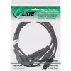 InLine Y-Stromkabel CEE 7/7 Stecker gewinkelt / 3-polig IEC C13 und C5 Stecker, 2 m