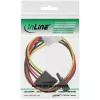 InLine Internes Stromkabel 1x 4pol Molex / 2x SATA Strom 0,30 m