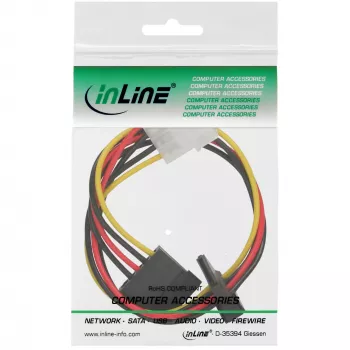 InLine Internes Stromkabel 1x 4pol Molex / 2x SATA Strom 0,30 m