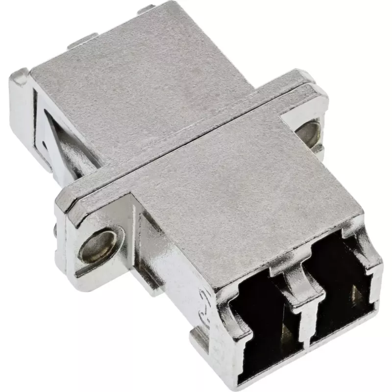InLine Glasfaser-Adapter Metall Duplex LC/LC SM Keramikhülse mit Flansch