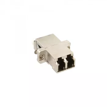 InLine Glasfaser-Adapter Metall Duplex LC/LC MM Keramikhülse mit Flansch 89989M
