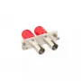 InLine Glasfaseradapter Metall Duplex ST/ST MM Keramikhülse mit Flansch