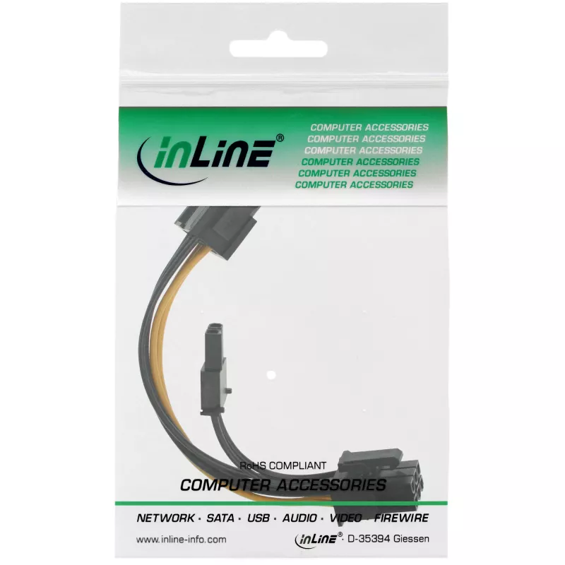 InLine Interner Stromadapter 6 Pin / 8 Pin f. PCIe PCI-Express Grafikkarten