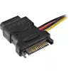 SATA-Stromkabel SATA-Buchse / 3x 4-Pin-Molex-Stecker 0,15 m InLine 29679