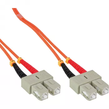 InLine Glasfaser-Duplex-Kabel SC/SC 50/125µm OM2 0,5 m
