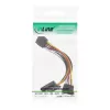 InLine Internes SATA-Stromkabel SATA-Stecker/Buchse auf 2x SATA-Stecker 0,15 m