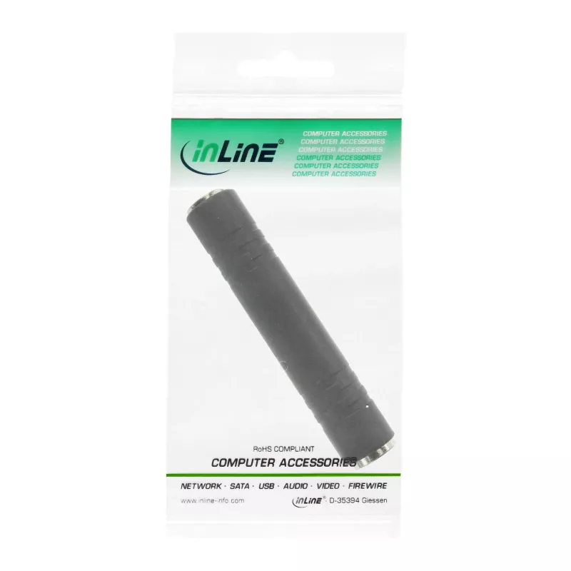 Audio Adapter 6.3mm Klinke Buchse/Buchse Stereo InLine 99307