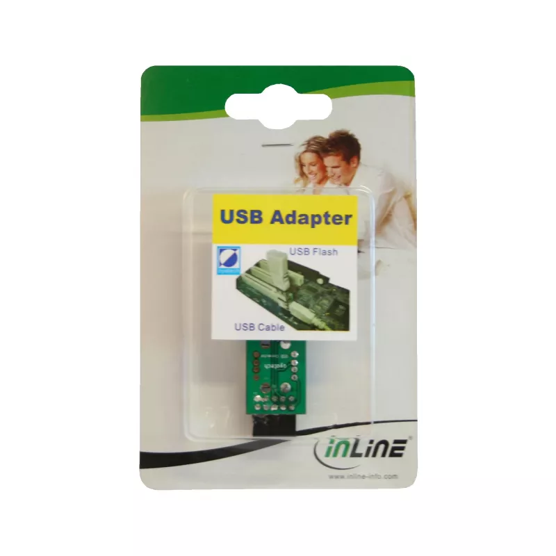 InLine USB 2.0 Adapter intern 2x USB A Buchse auf Mainboard-Header 33440I
