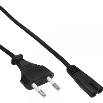 InLine-Netzkabel, Euro-Stecker / Euro8-Stecker, schwarz, 5 m
