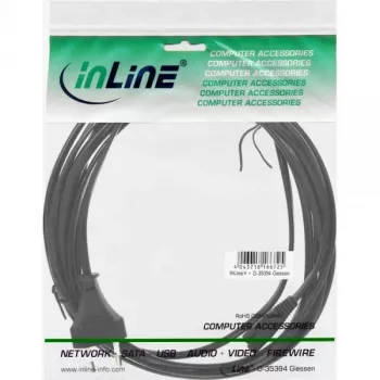 InLine-Netzkabel, Euro-Stecker / Euro8-Stecker, schwarz, 5 m