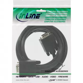 S-VGA-Kabel InLine 17717B 15HD Stecker Stecker schwarz 10m
