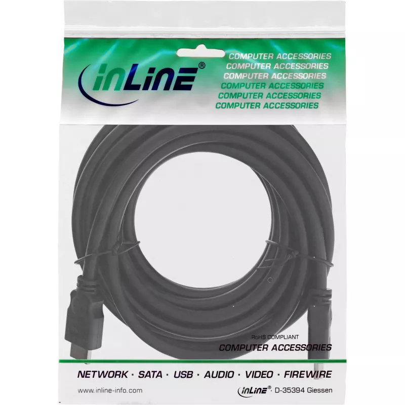 HDMI-Kabel High Speed Stecker / Stecker schwarz 5 m InLine 17605E