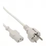InLine Netzkabel, CEE 7/7 gerade / 3-polig IEC C13 Stecker, grau, 1,5m