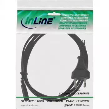 InLine Netzkabel, Euro-Stecker / Euro8-Stecker, schwarz, 2 m