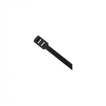 InLine montierbare Doppelkopf-Kabelbinder 300 mm x 4,8 mm, Nylon, schwarz, 100 Stück