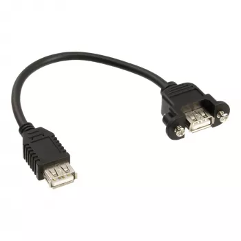 InLine USB 2.0 Adapterkabel Typ A Buchse / Chassis-Anschluss Typ A, 0,2 m