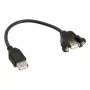 InLine USB 2.0 Adapterkabel Typ A Buchse / Chassis-Anschluss Typ A, 0,2 m