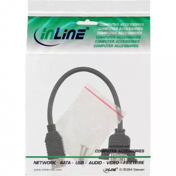 InLine USB 2.0 Adapterkabel Typ A Buchse / Chassis-Anschluss Typ A, 0,2 m