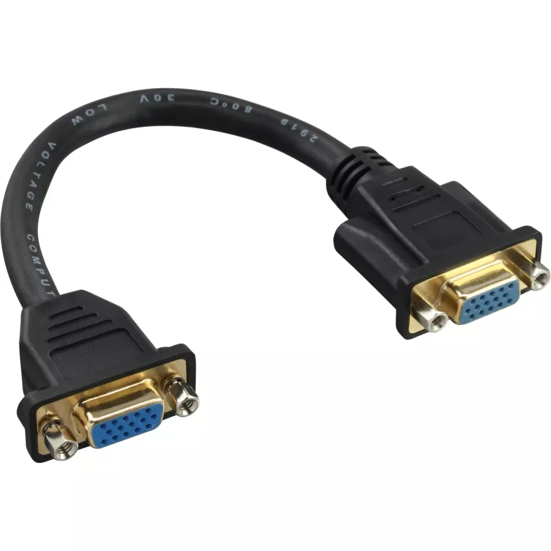 InLine VGA-Adapterkabel 15-Pin VGA Buchse/Buchse 0,2m