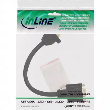 InLine VGA-Adapterkabel 15-Pin VGA Buchse/Buchse 0,2m