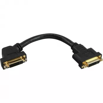InLine DVI-I Adapterkabel 24+5 DVI-Buchse / Buchse mit Flansch 0,2 m