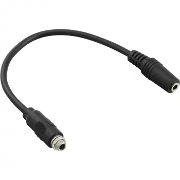 InLine Audio-Adapterkabel, 3,5-mm-Stereo-Buchse auf Buchse, mit einem Mantel, 0,2 m