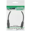 InLine Audio-Adapterkabel, 3,5-mm-Stereo-Buchse auf Buchse, mit einem Mantel, 0,2 m