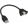 USB 2.0-Adapterkabel Typ A Buchse / Chassisanschluss Typ B InLine 33441F 0,2 m