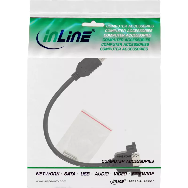 USB 2.0-Adapterkabel Typ A Buchse / Chassisanschluss Typ B InLine 33441F 0,2 m