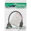 InLine USB 3.0 Adapterkabel Typ A Buchse / Chassis-Steckverbinder Typ A, 0,20m
